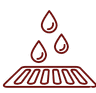 Water drainage icon